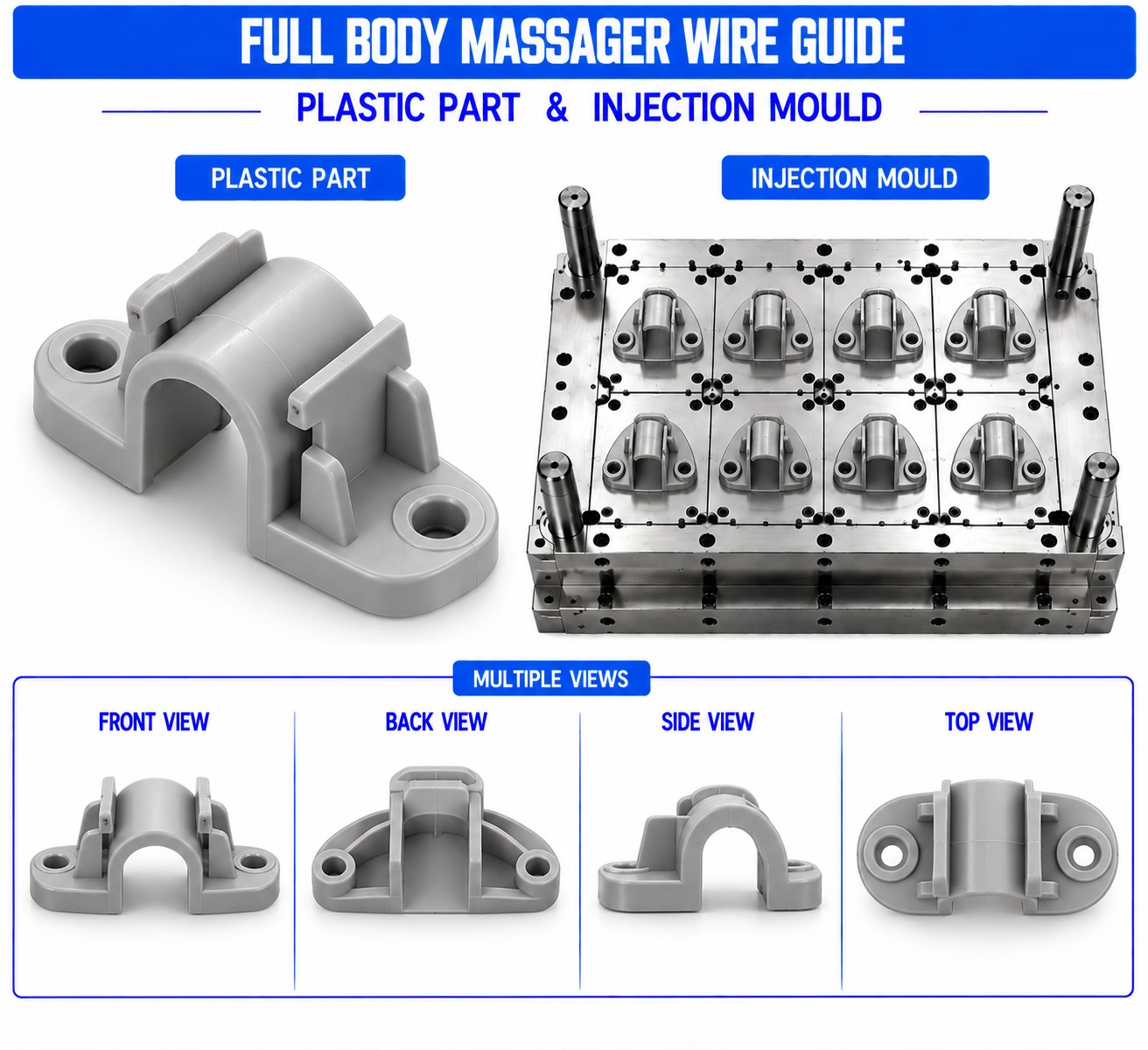 Full Body Massager Plastic Wire Guide Mould and Moulding Services